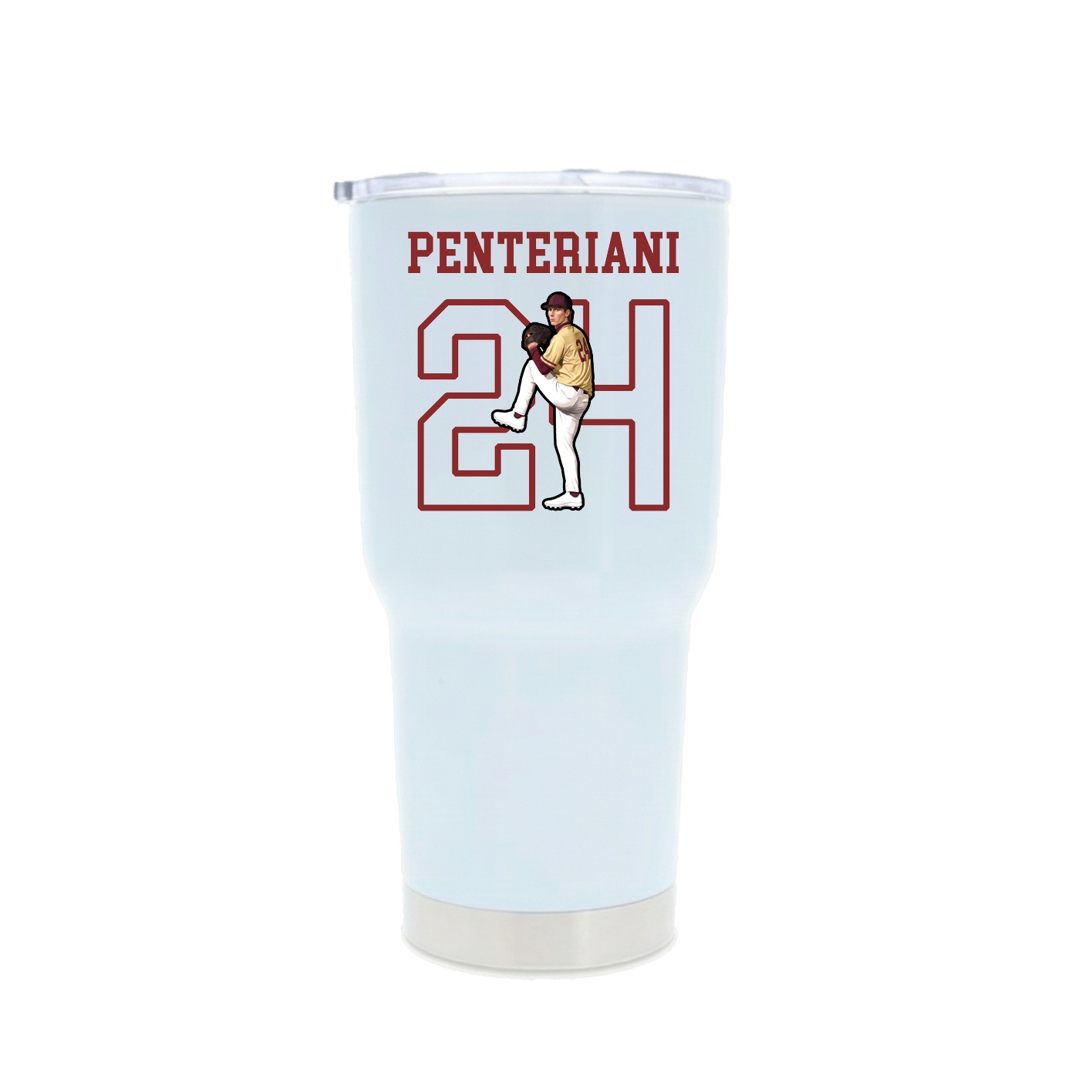 30oz Stainless Steel Tumbler — Shirsey in White