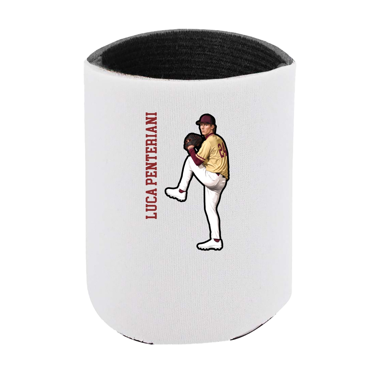 Can Holder — Name Vertical in White