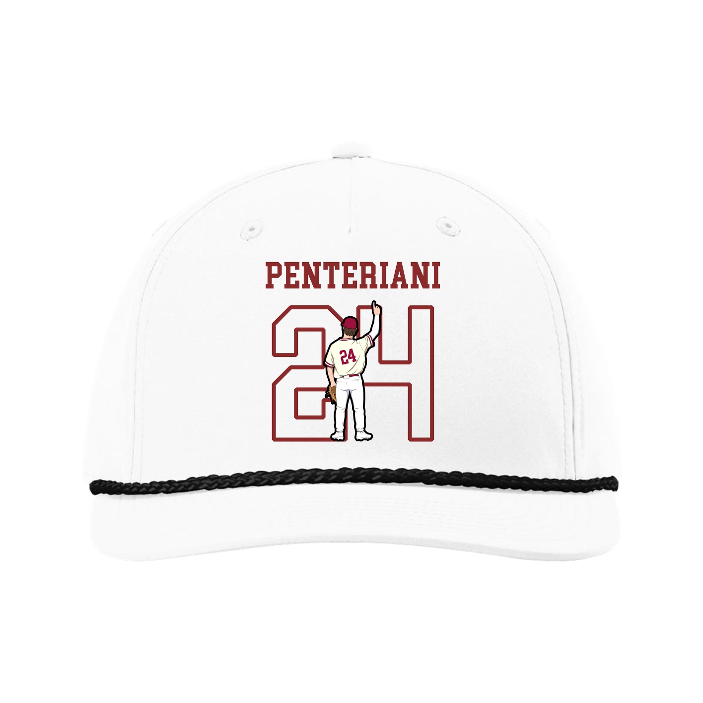 Five-Panel Classic Rope Cap — Shirsey in White