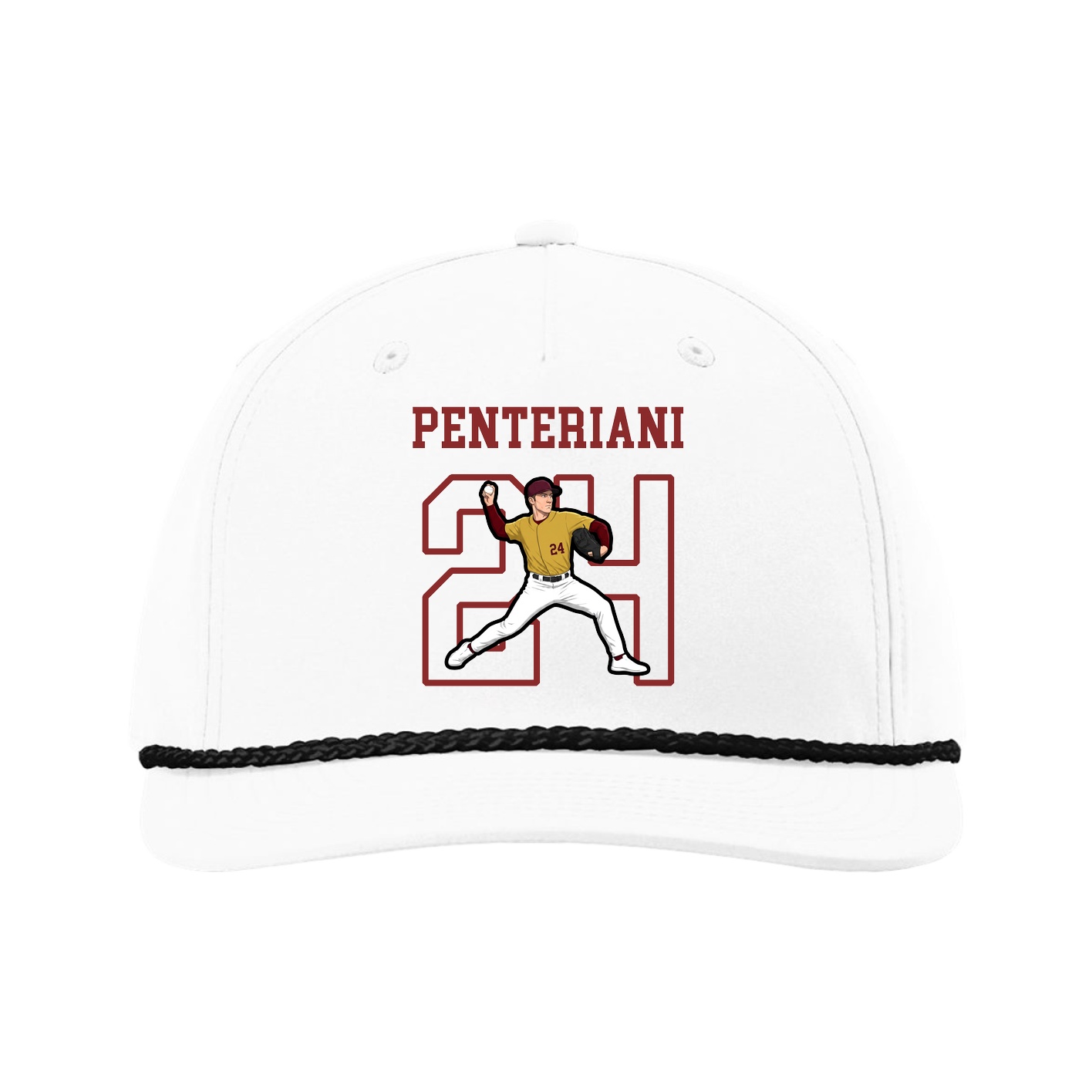Five-Panel Classic Rope Cap — Shirsey in White