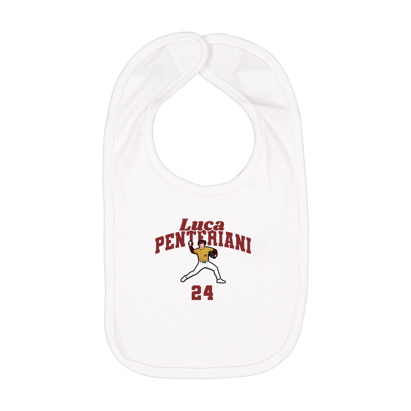 Infant Bib — Signature Arch in White