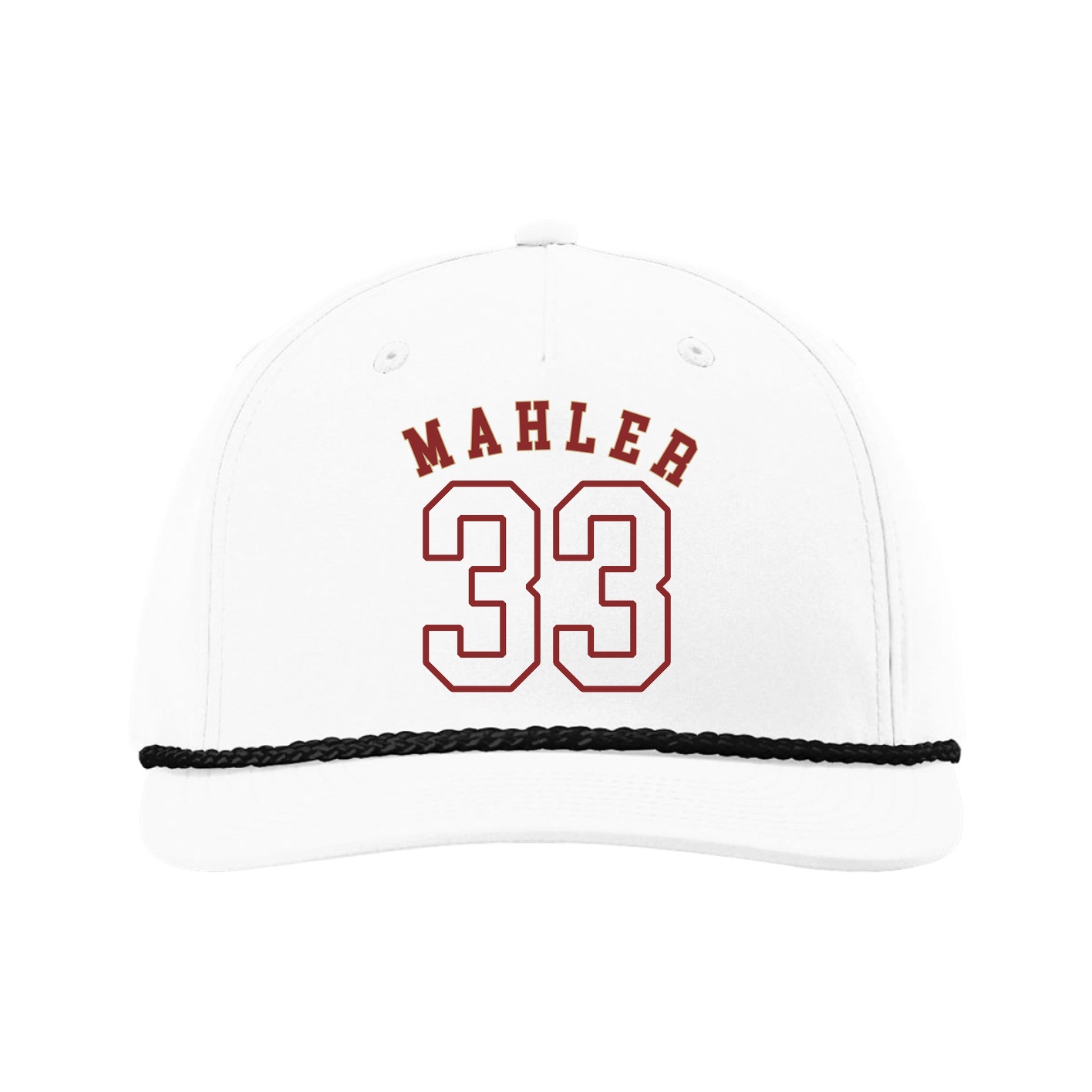 Five-Panel Classic Rope Cap — Shirsey Arch in White