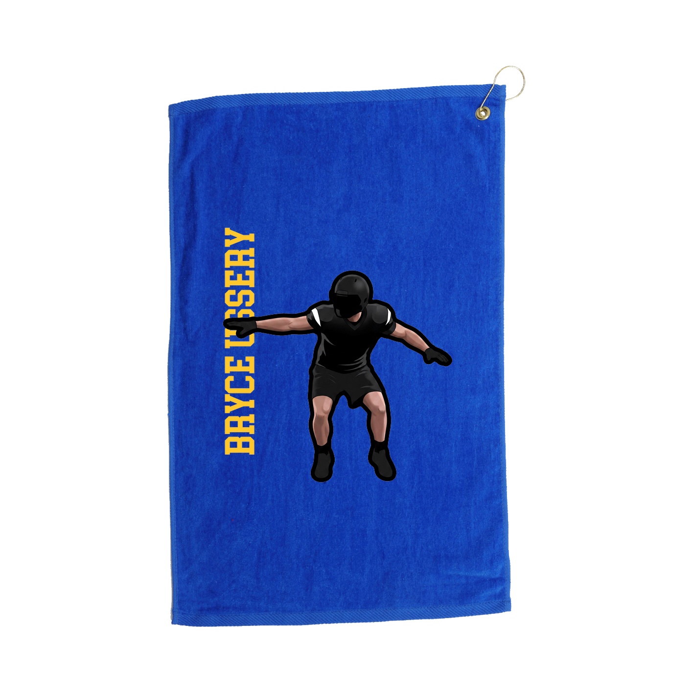 Golf Towel — Name Vertical in Royal