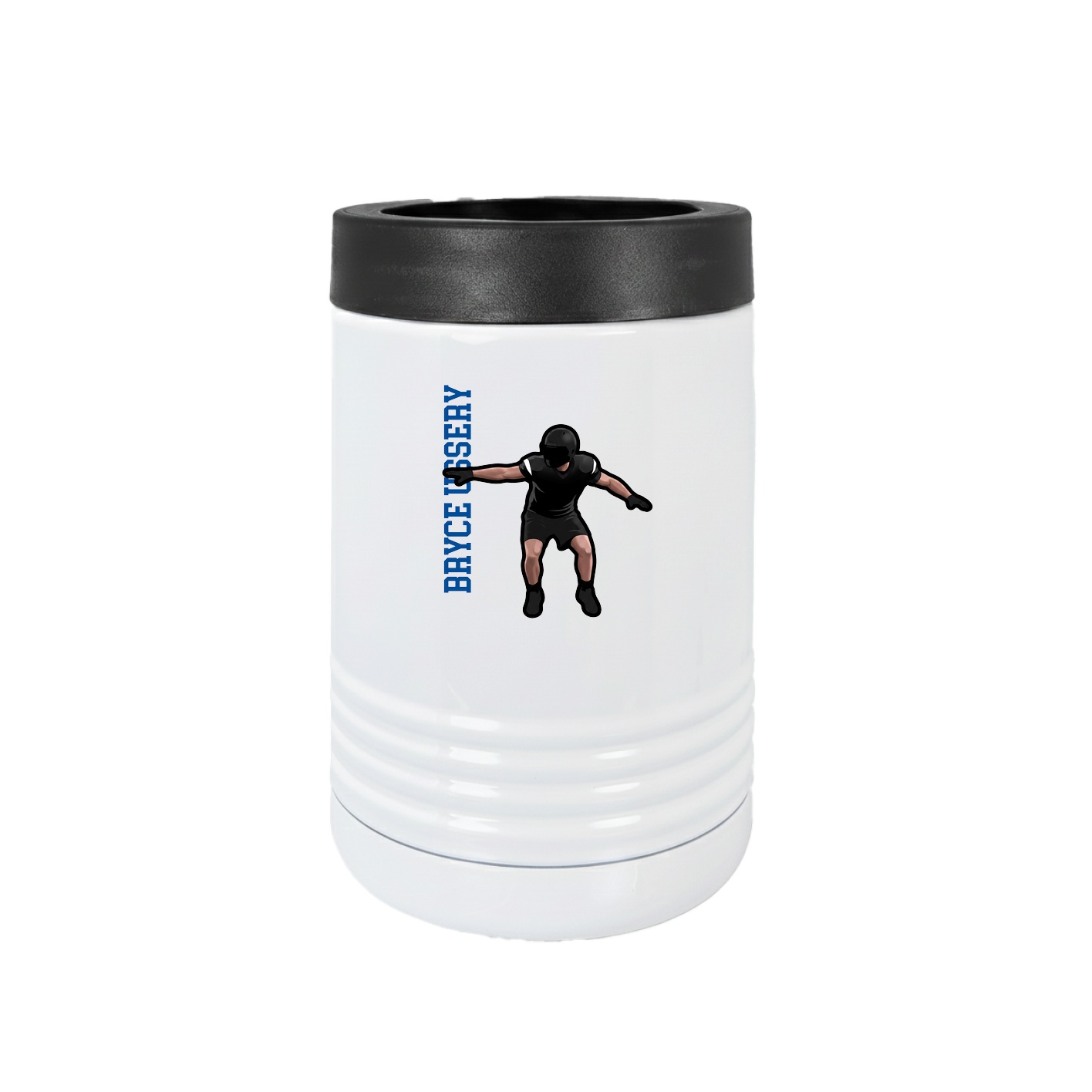 Beverage Holder — Name Vertical in White