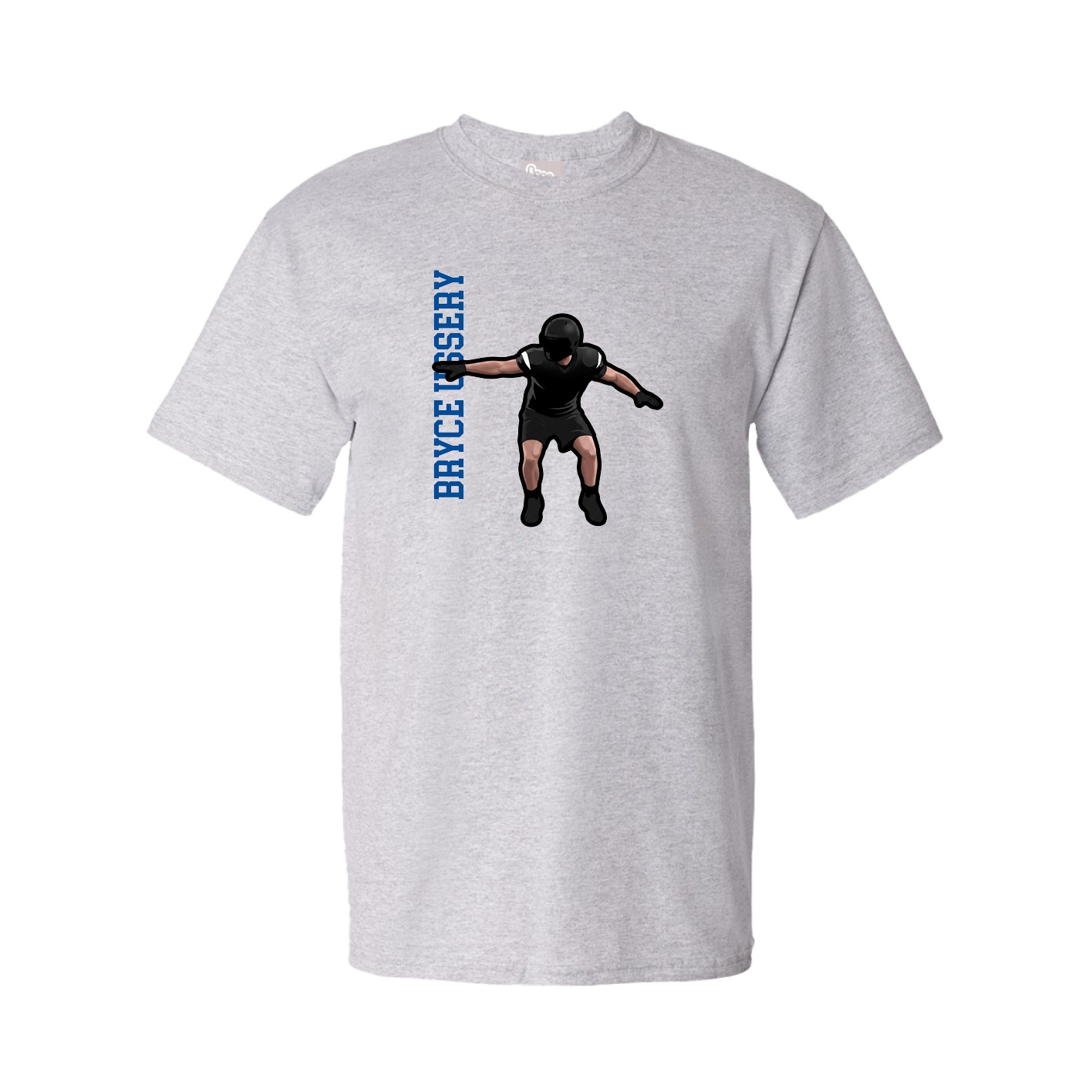 Tee — Name Vertical in Grey