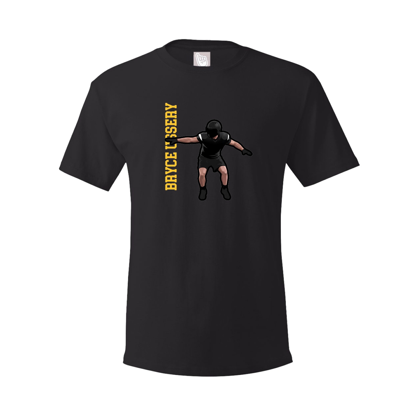 Youth Tee — Name Vertical in Black