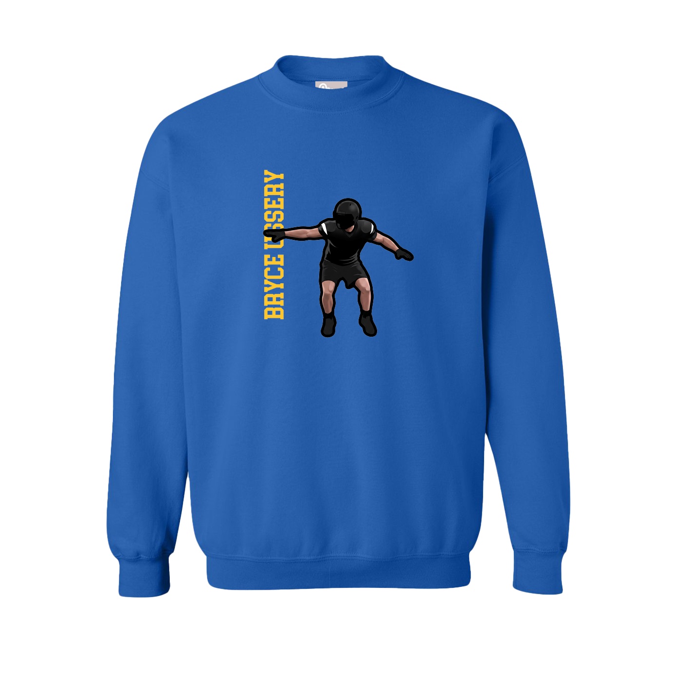 Fleece Crew — Name Vertical in Royal