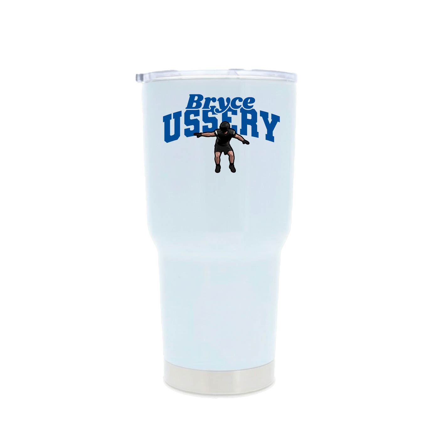30oz Stainless Steel Tumbler — Signature Arch in White