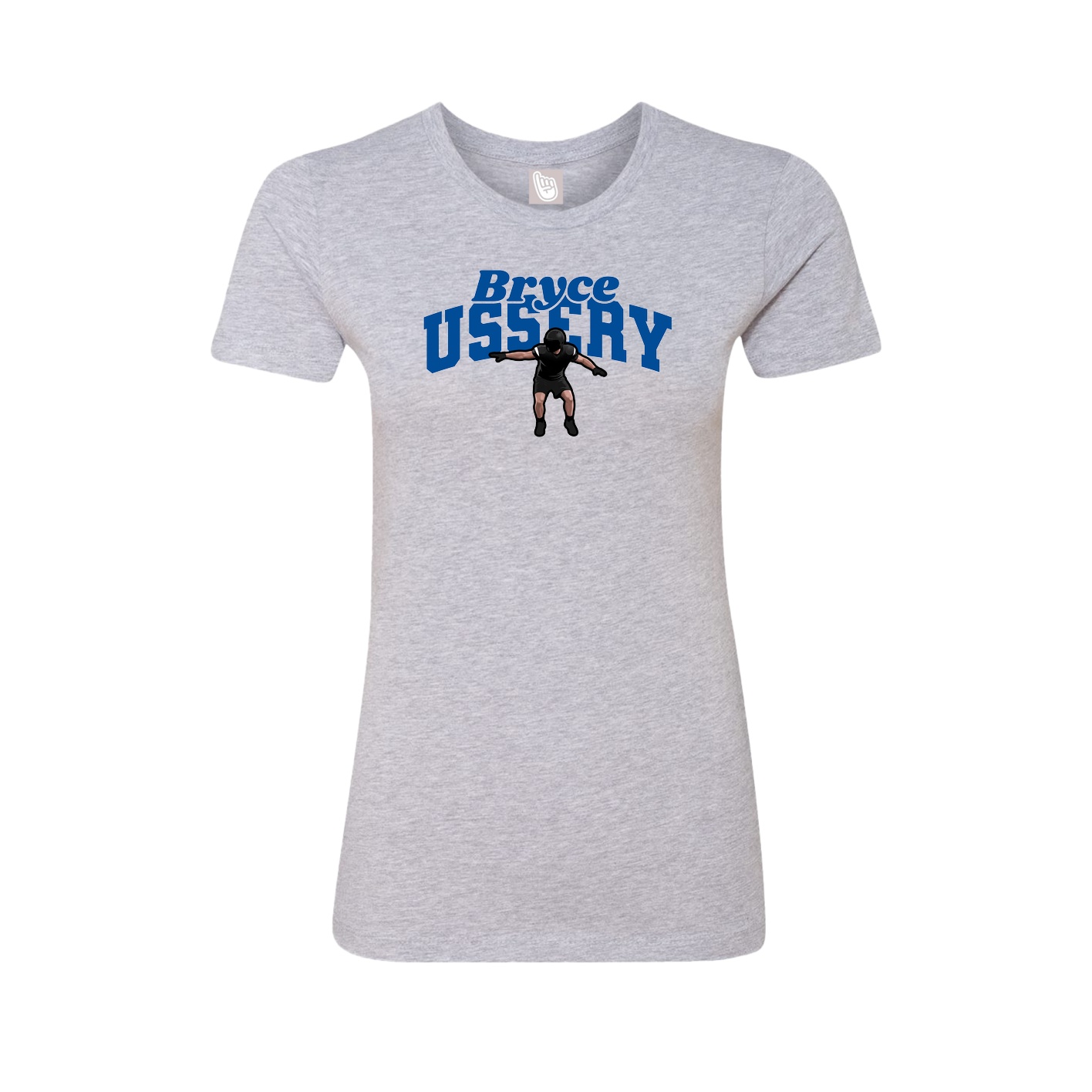 Fitted Women's Tee — Signature Arch in Grey