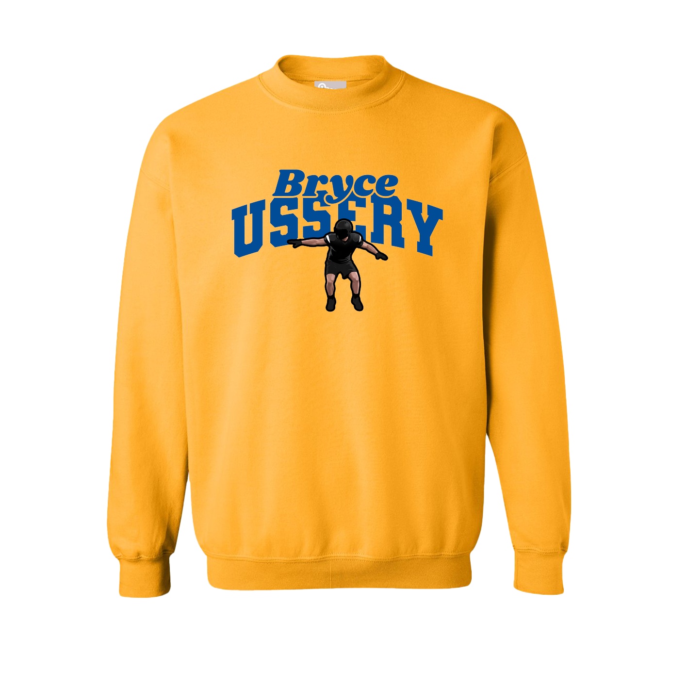 Fleece Crew — Signature Arch in Gold