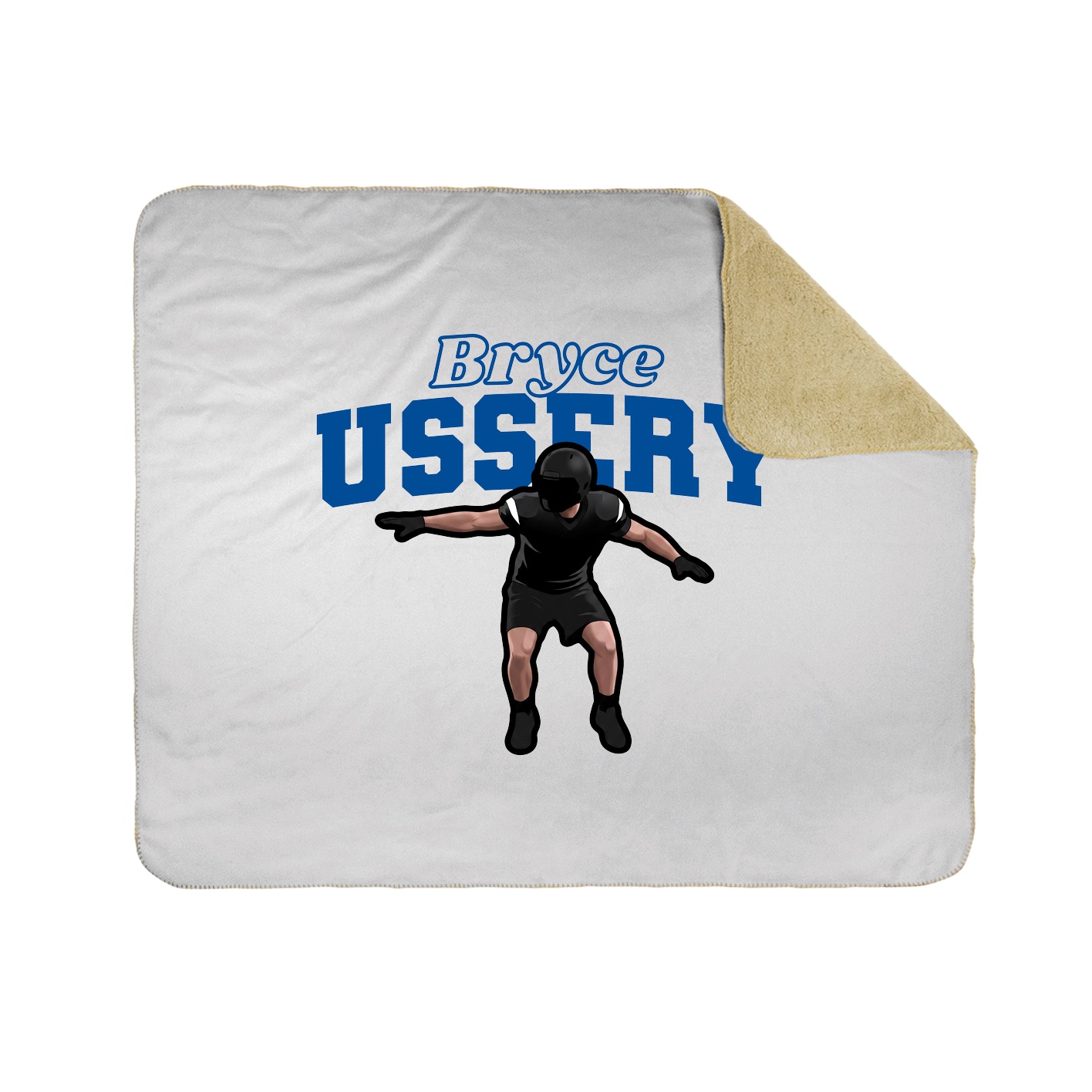 Throw Blanket — Name Arch in White