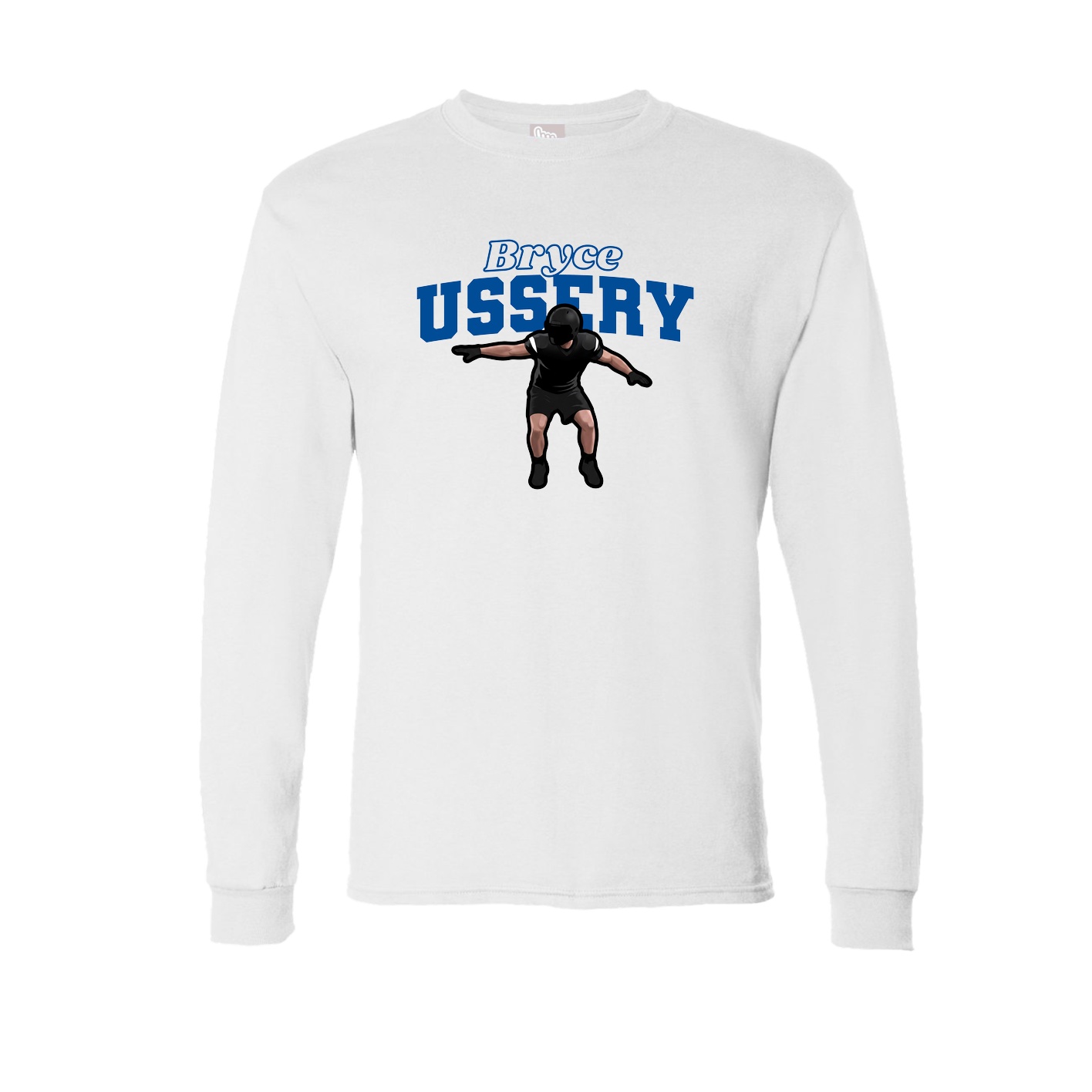 Long Sleeve Tee — Name Arch in White