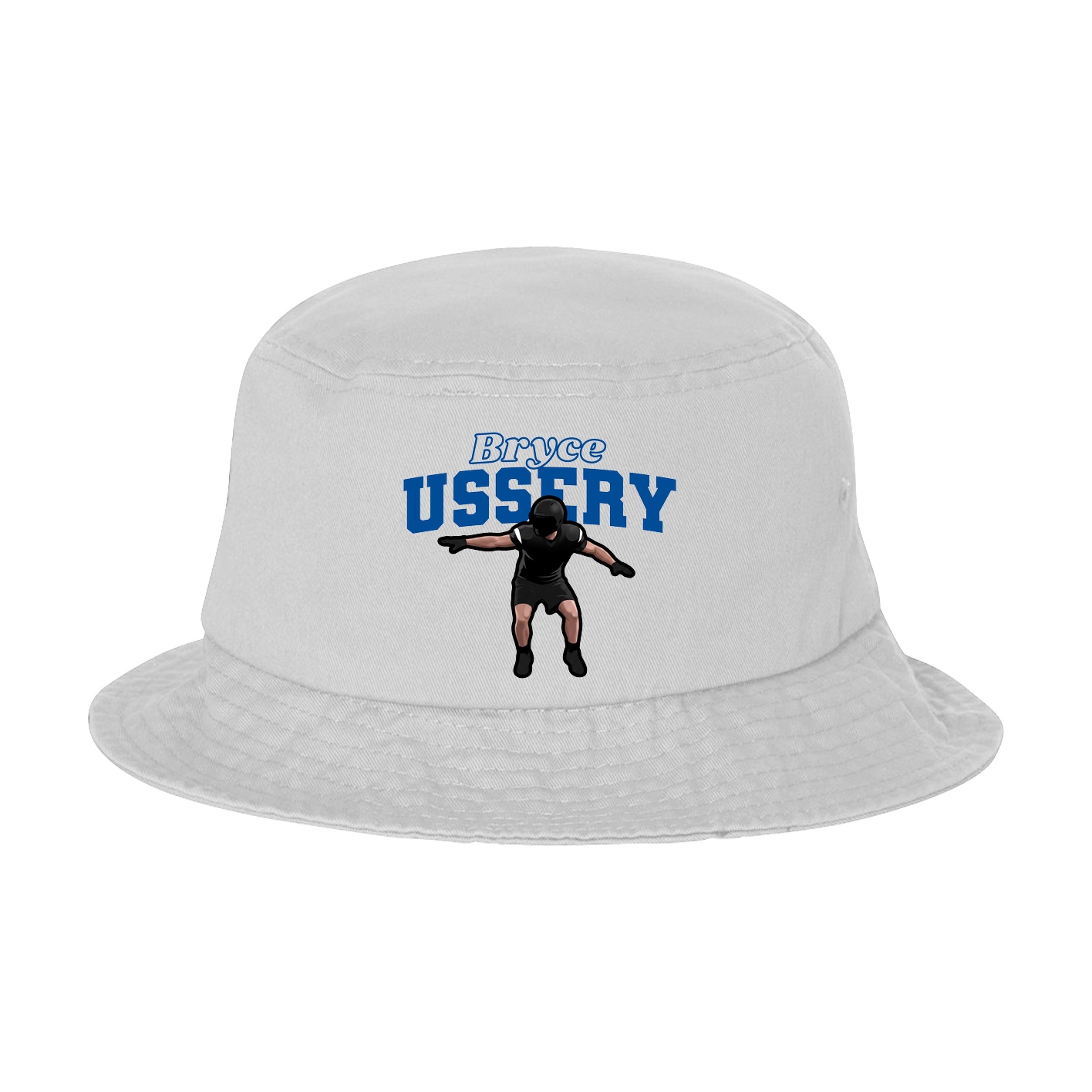 Bucket Cap — Name Arch in White