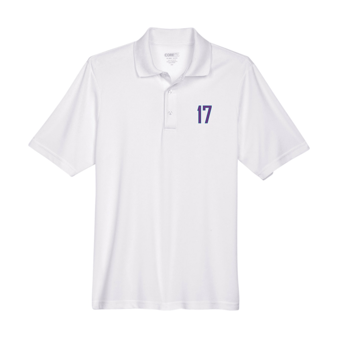 Performance Polo — Front Shirsy in White