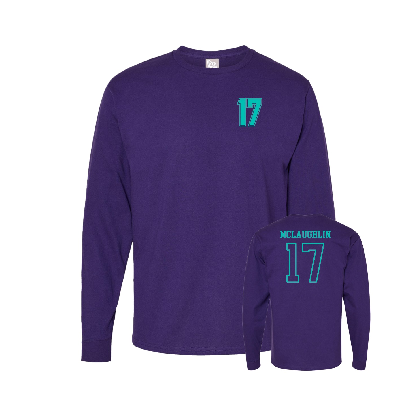 Long Sleeve Tee — Chest Back in Purple