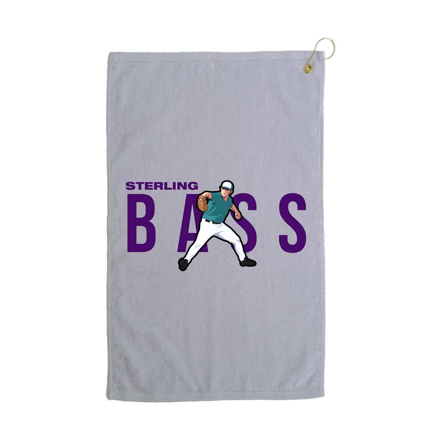 Golf Towel — Player Name in Grey