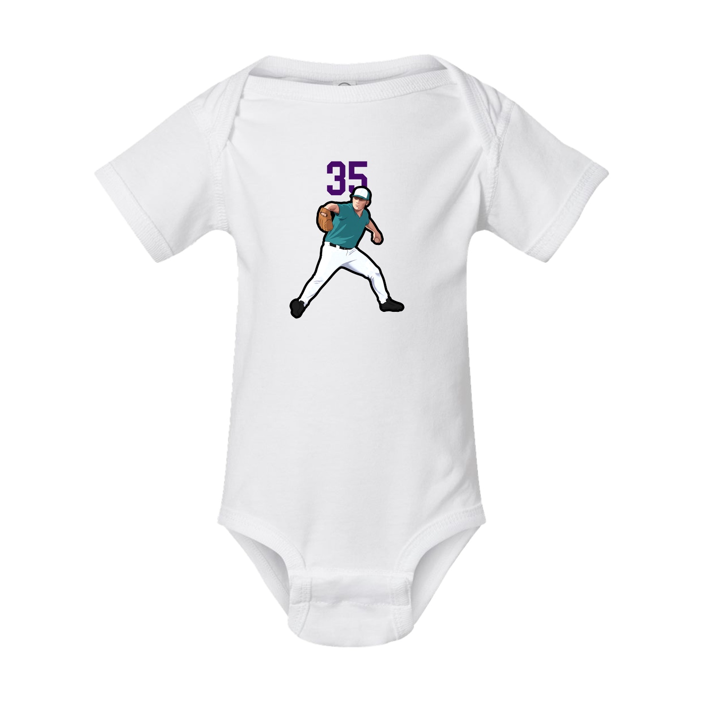 Baby Onesie — Number Top in White