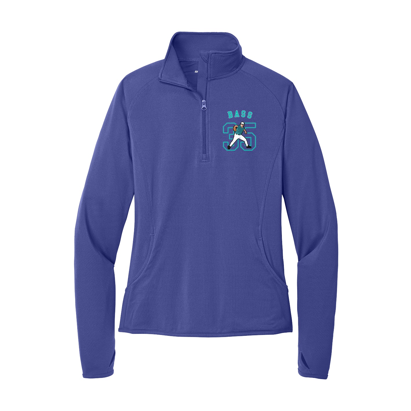 Women's Q-Zip Pullover — Shirsey Arch in Purple