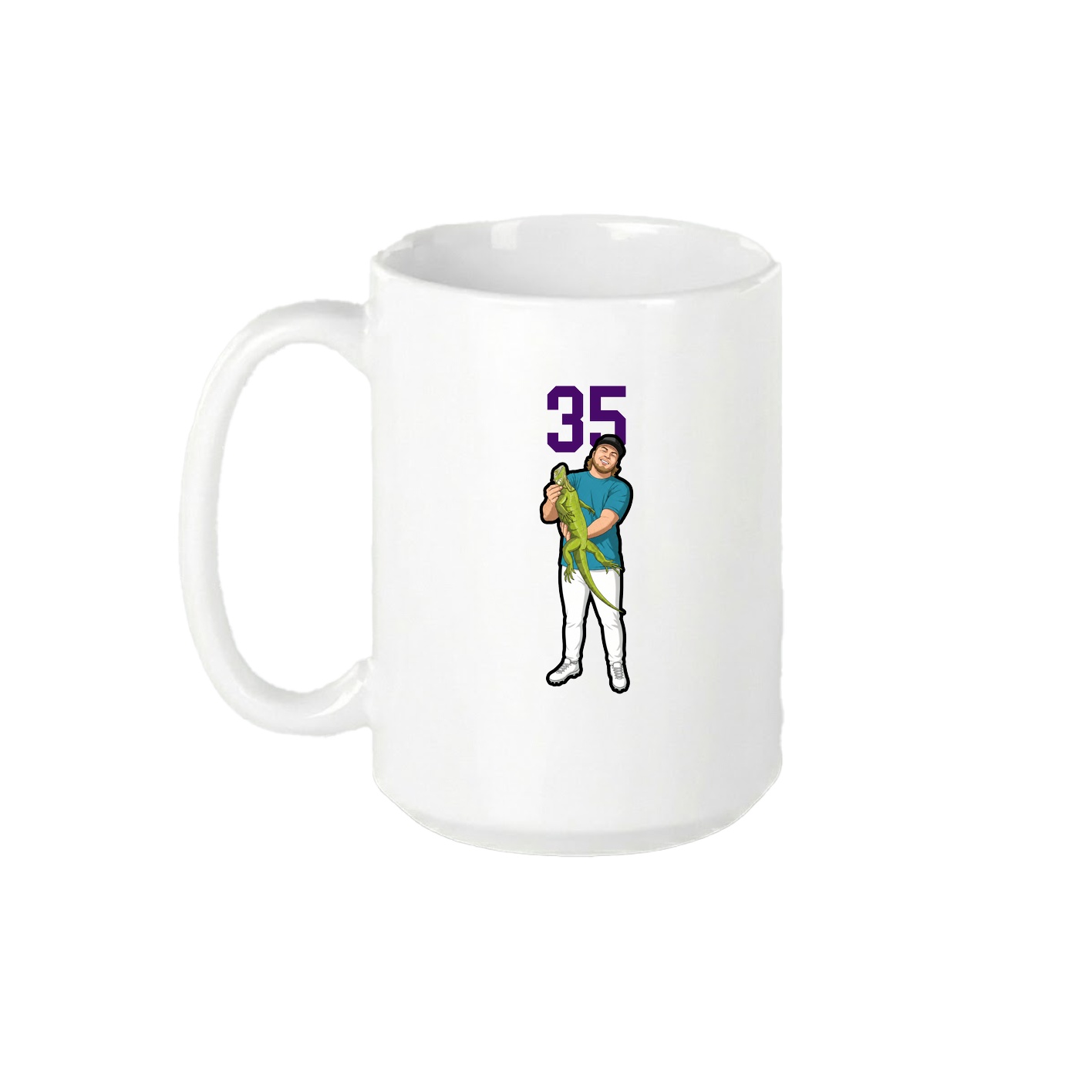 15oz Coffee Mug — Number Top in White