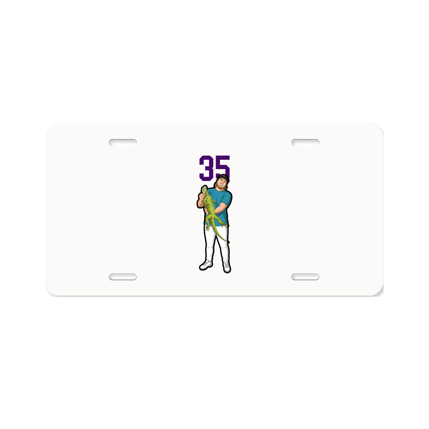 License Plate — Number Top in Classic