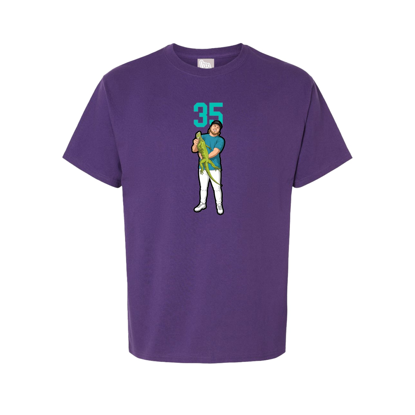 Youth Tee — Number Top in Purple