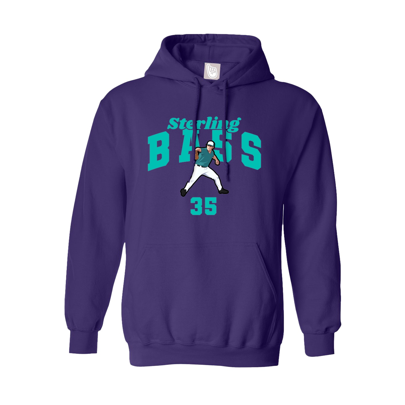 Hoodie — Signature Arch in Purple