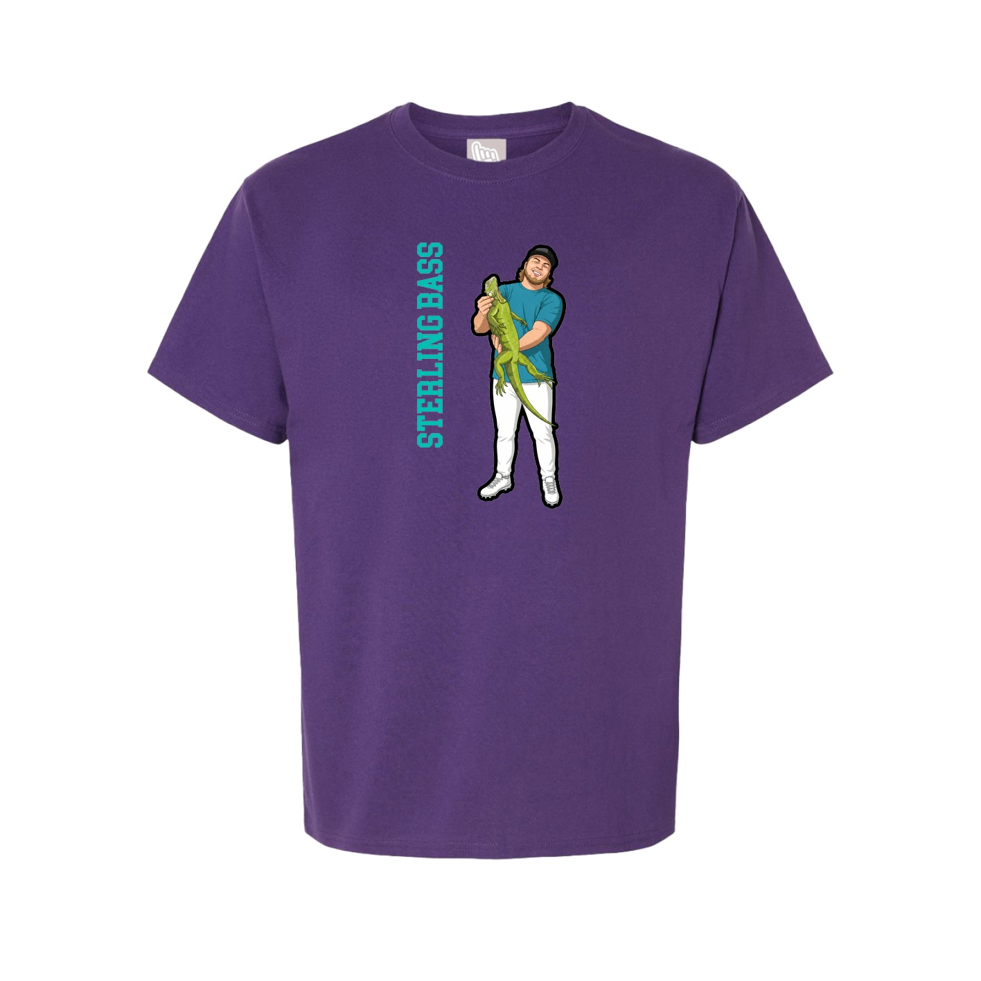 Youth Tee — Name Vertical in Purple