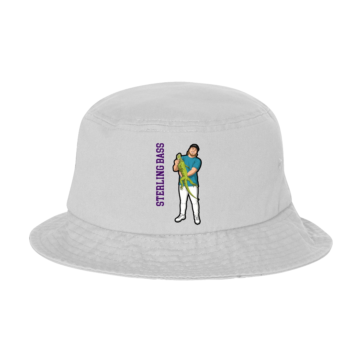 Bucket Cap — Name Vertical in White