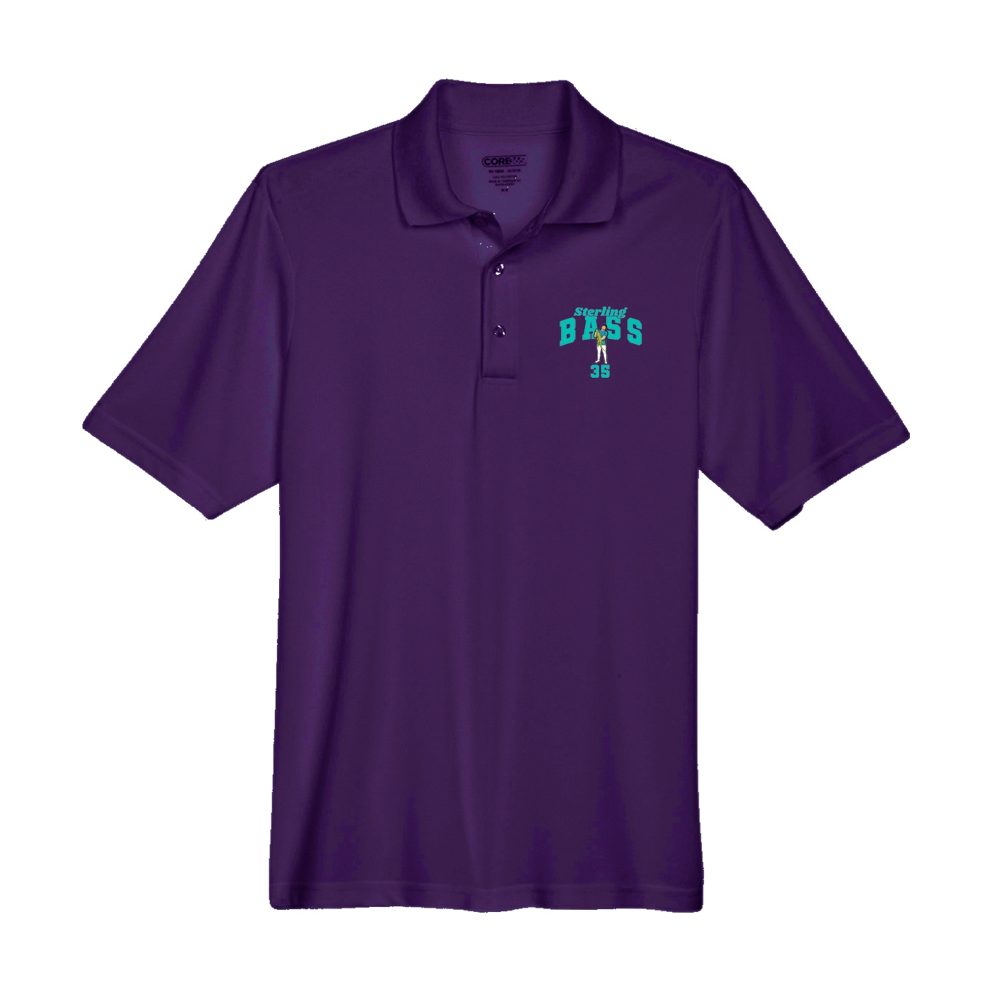 Performance Polo — Signature Arch in Purple
