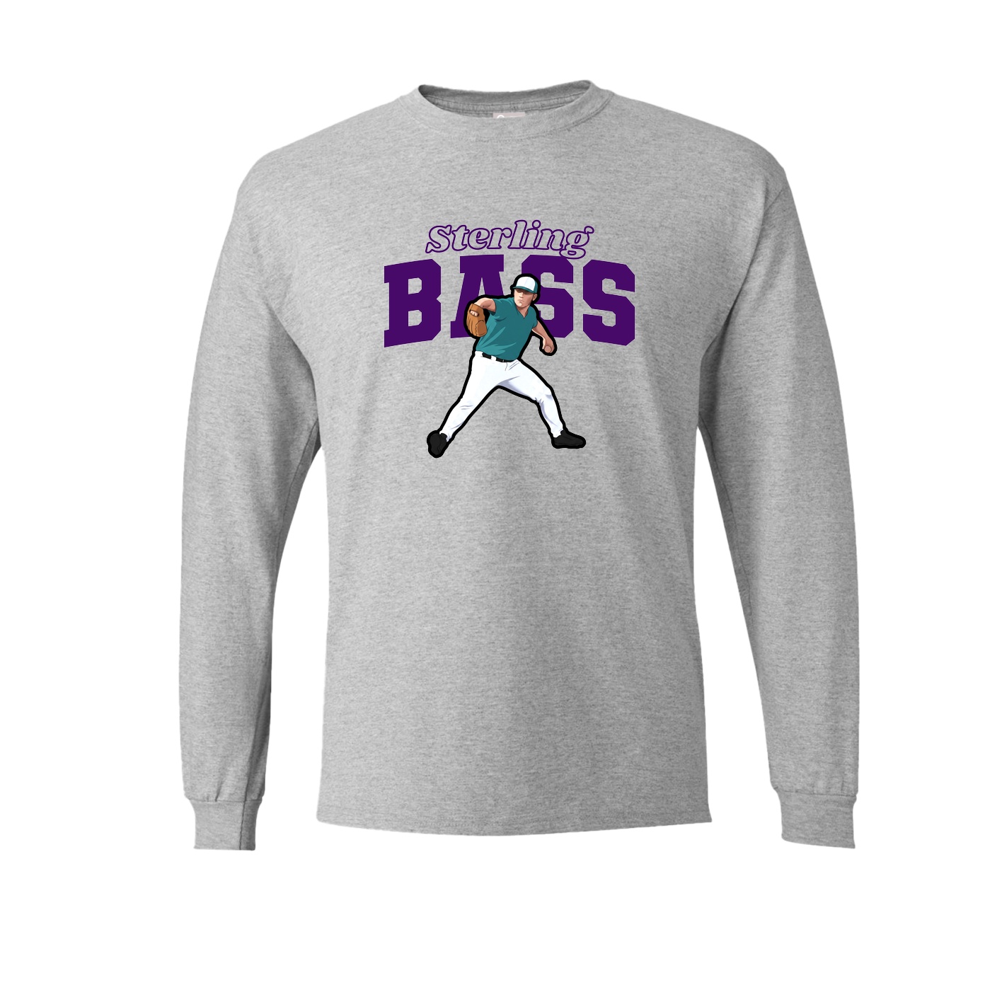 Long Sleeve Tee — Name Arch in Grey