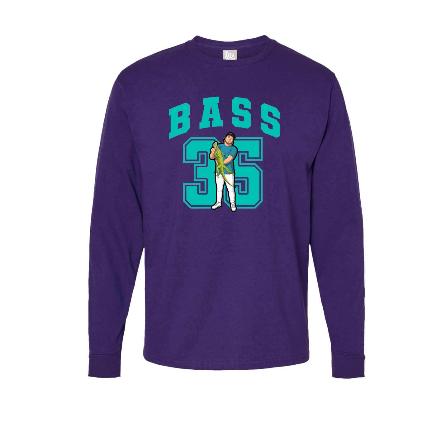 Long Sleeve Tee — Number in Purple