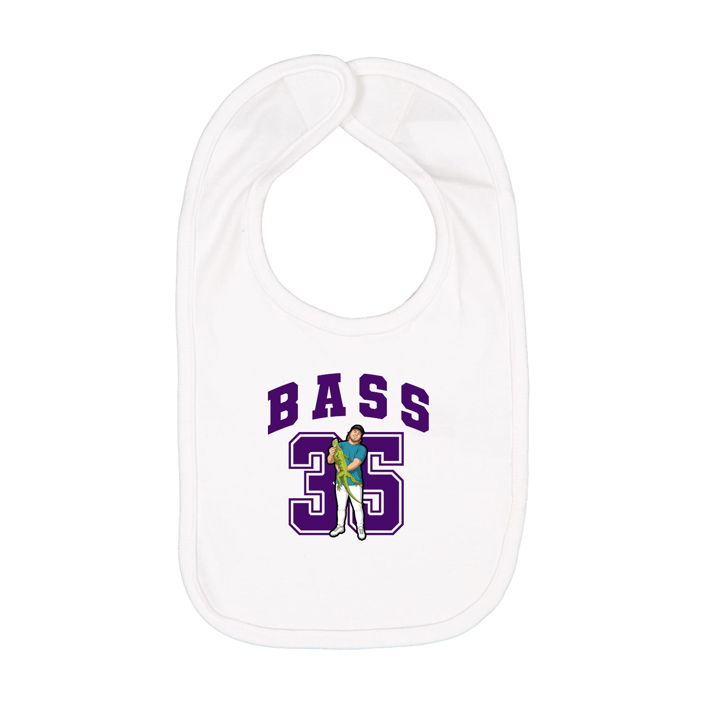 Infant Bib — Number in White