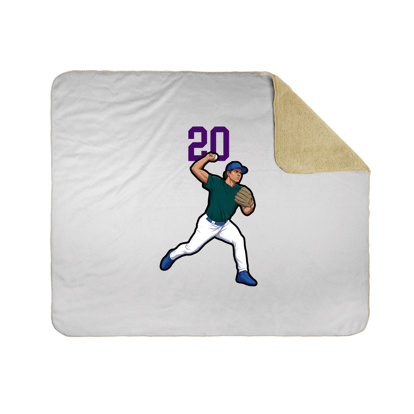 Throw Blanket — Number Top in White