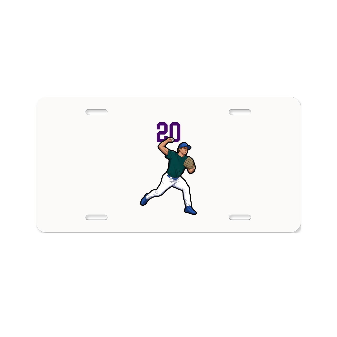 License Plate — Number Top in Classic