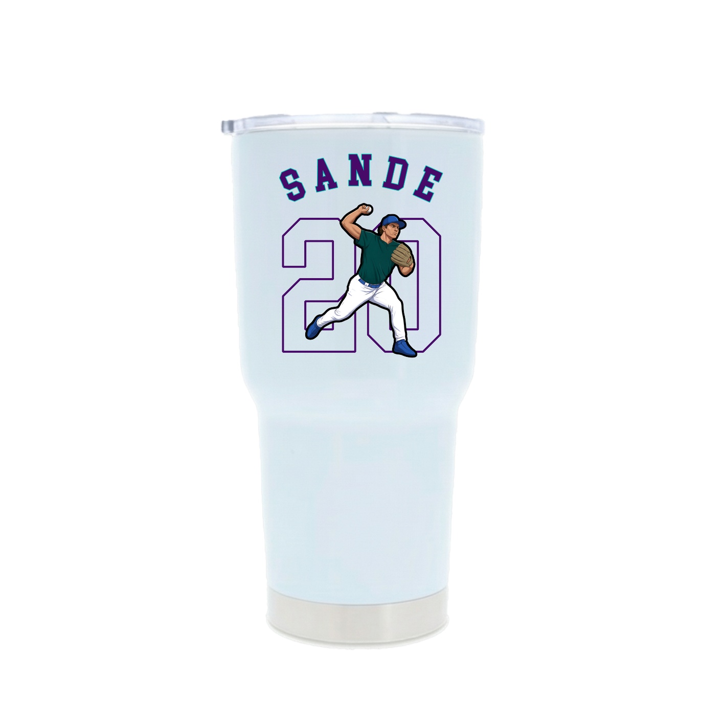 30oz Stainless Steel Tumbler — Shirsey Arch in White