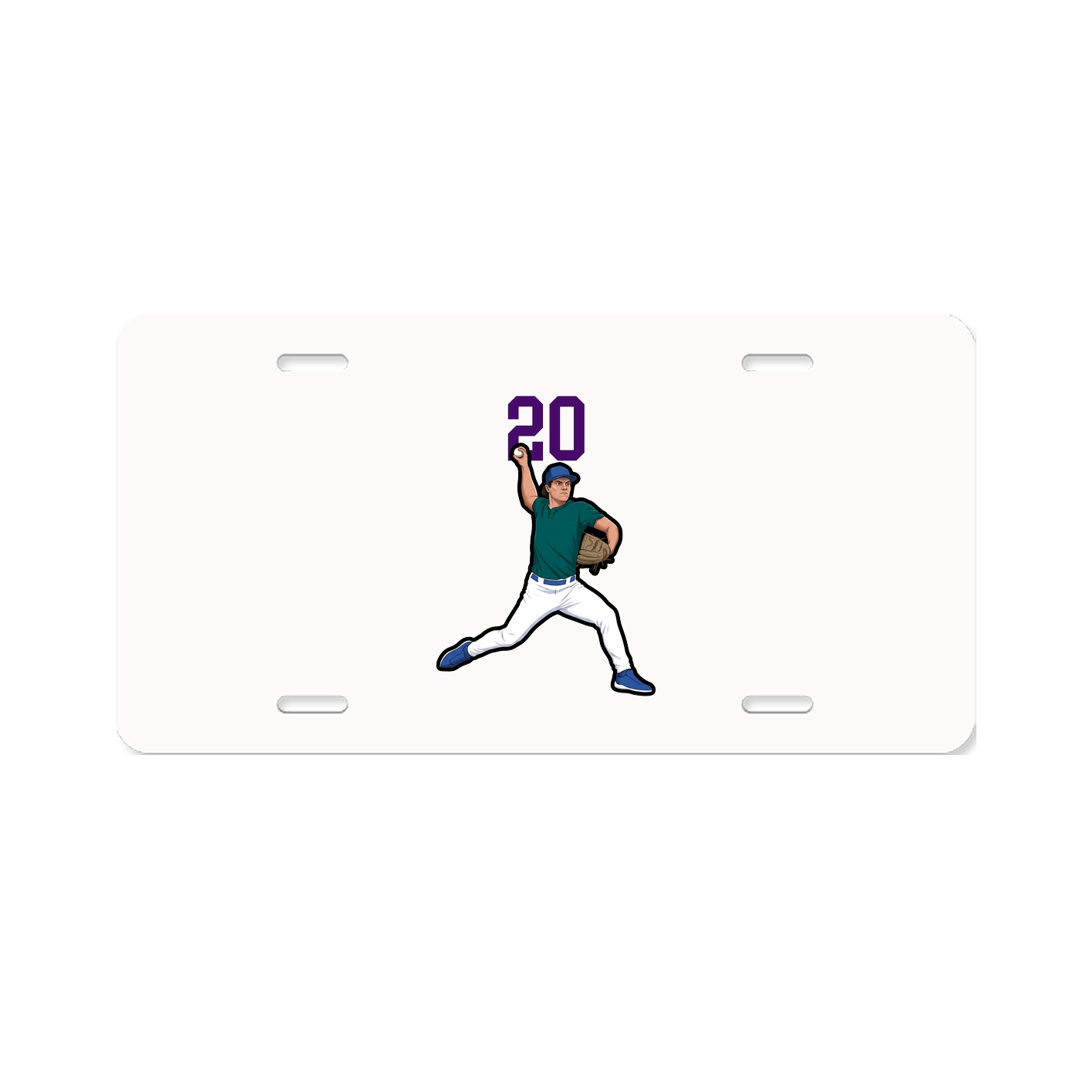 License Plate — Number Top in Classic