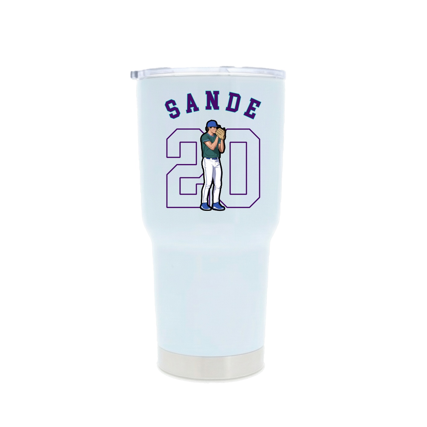 30oz Stainless Steel Tumbler — Shirsey Arch in White