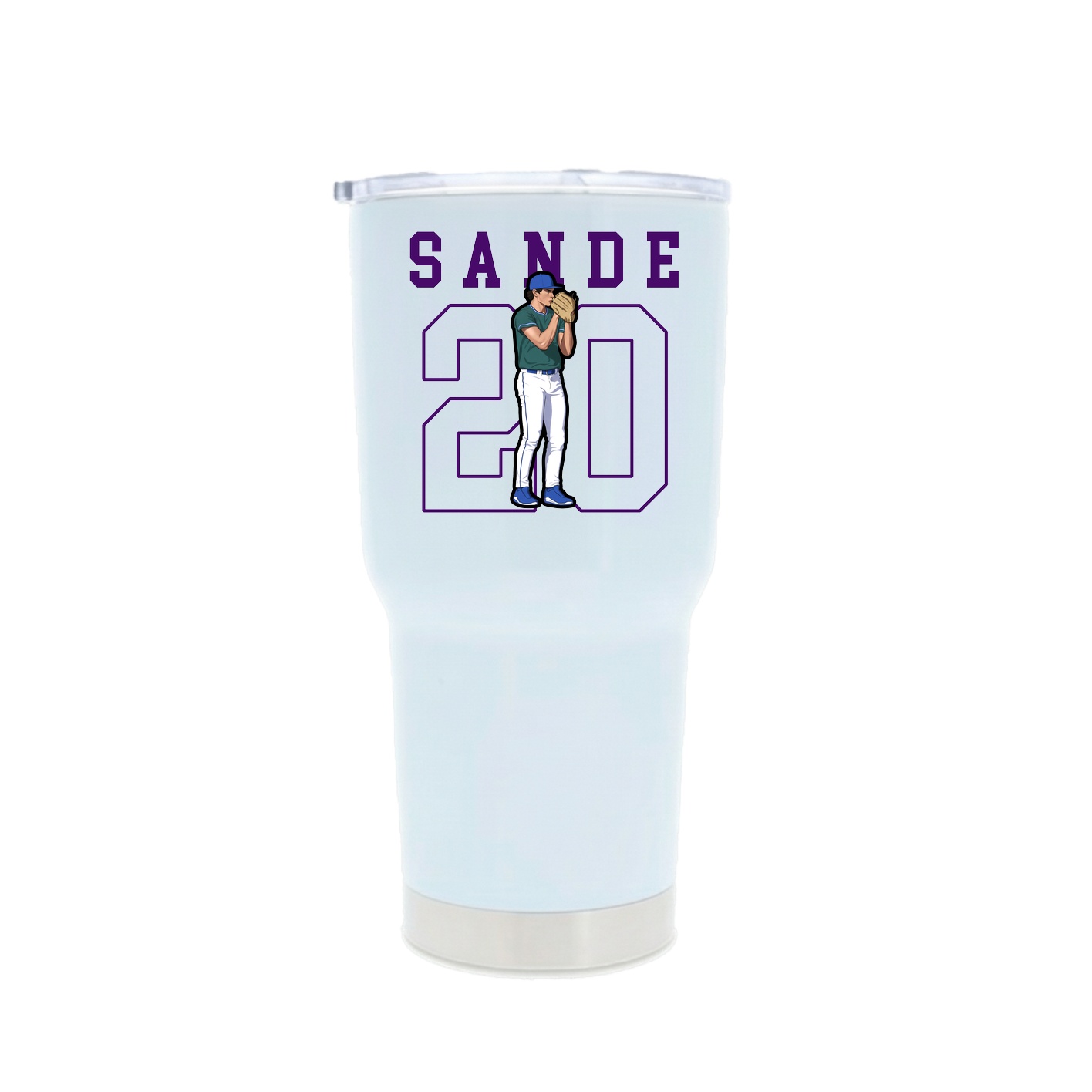 30oz Stainless Steel Tumbler — Shirsey in White