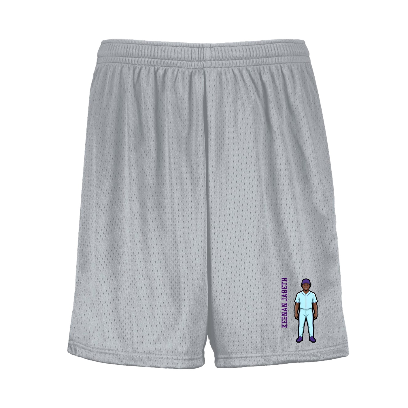 Shorts — Name Vertical in Silver
