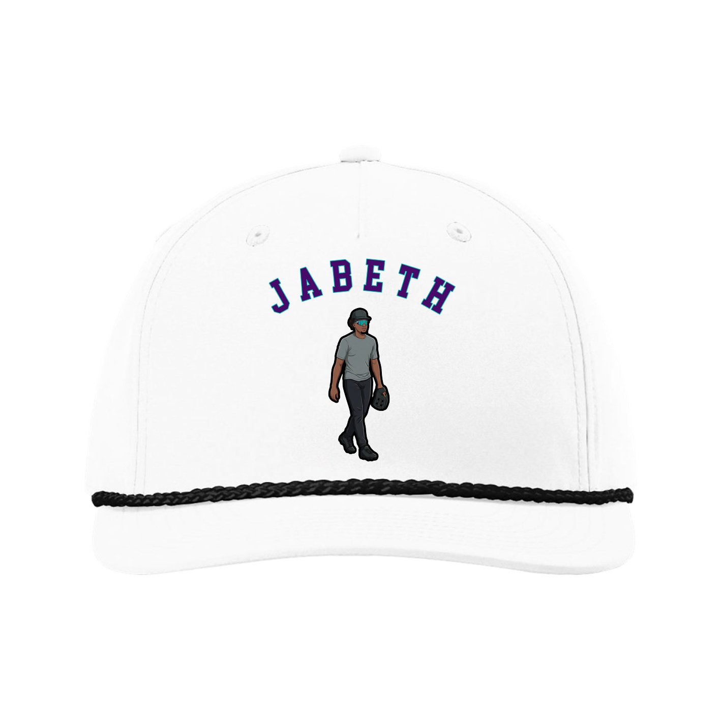 Five-Panel Classic Rope Cap — Shirsey Arch in White
