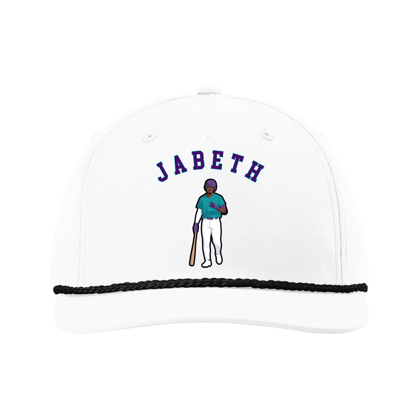 Five-Panel Classic Rope Cap — Shirsey Arch in White