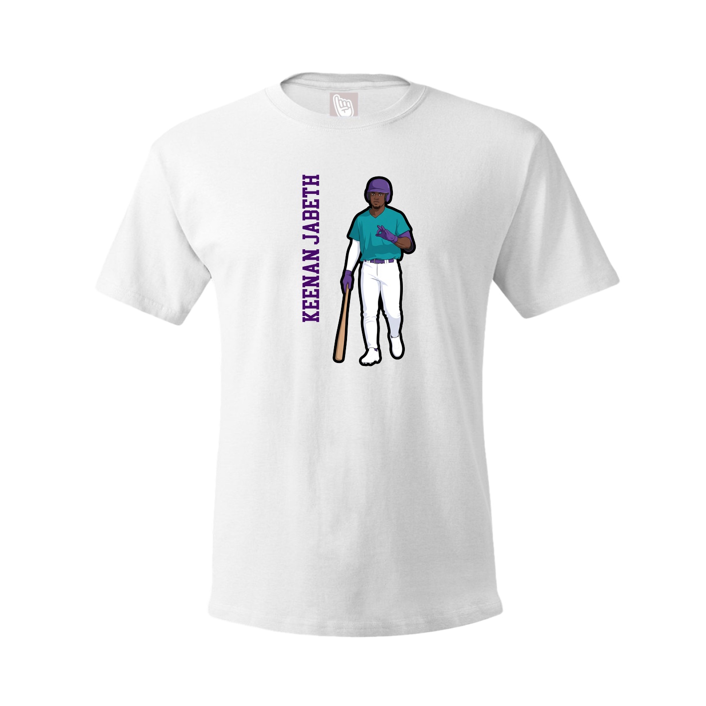 Tee — Name Vertical in White