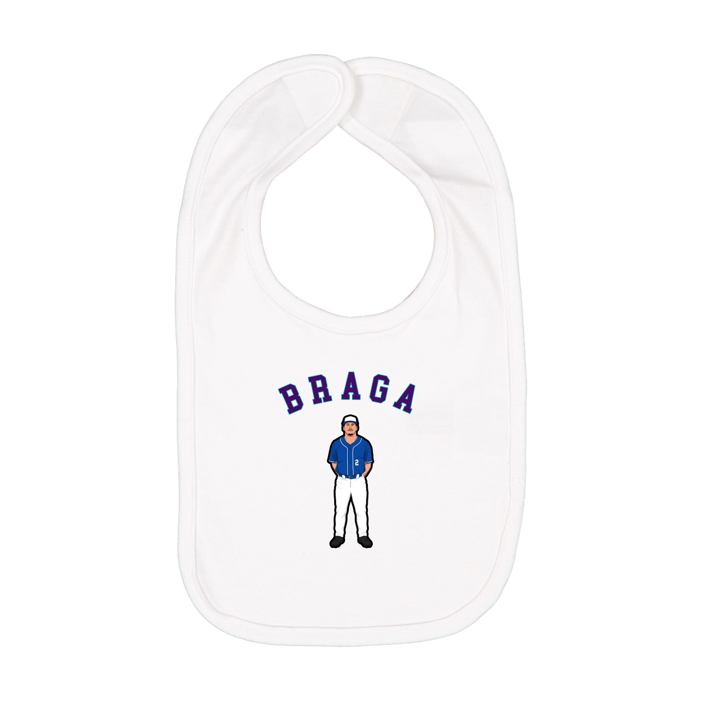Infant Bib — Shirsey Arch in White