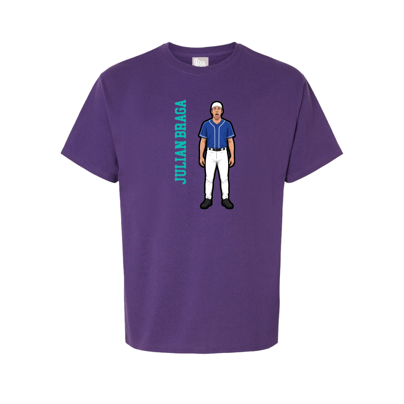 Tee — Name Vertical in Purple
