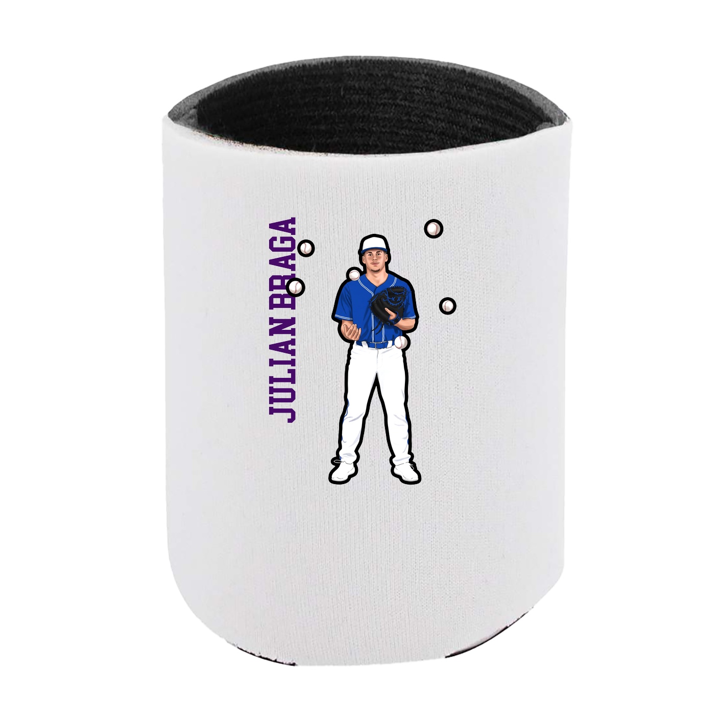 Can Holder — Name Vertical in White