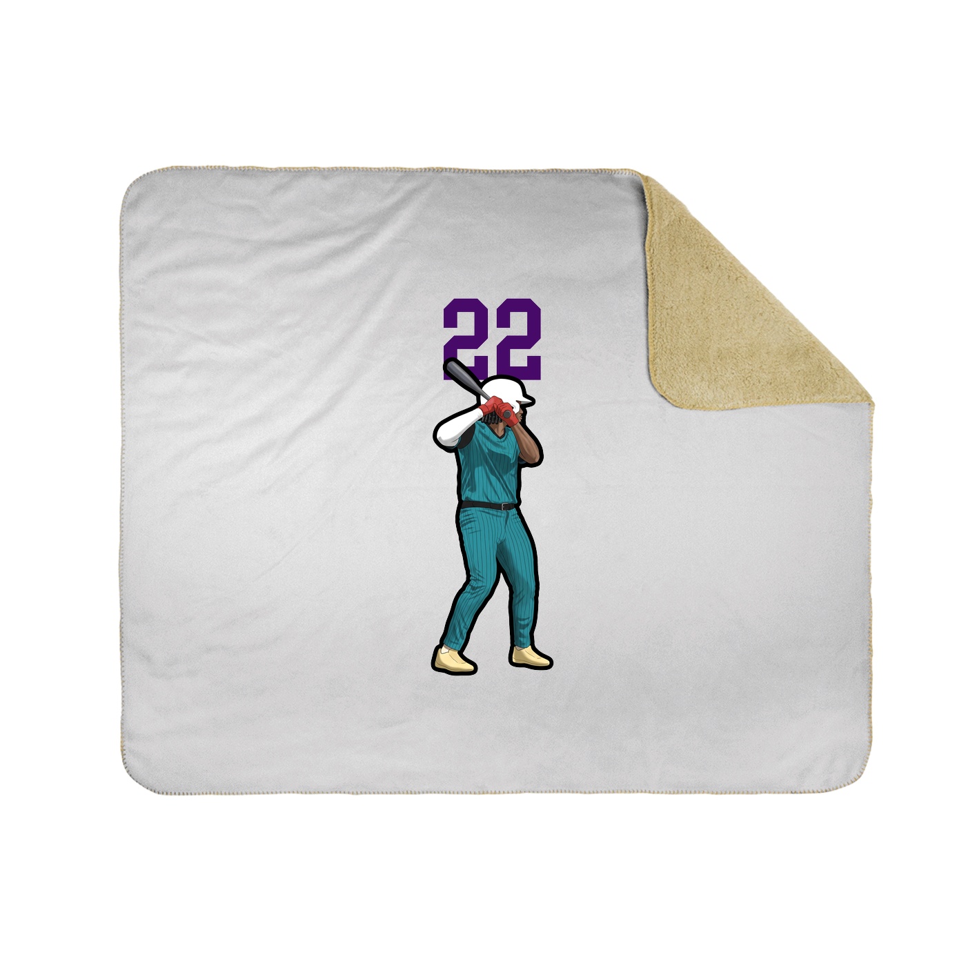 Throw Blanket — Number Top in White