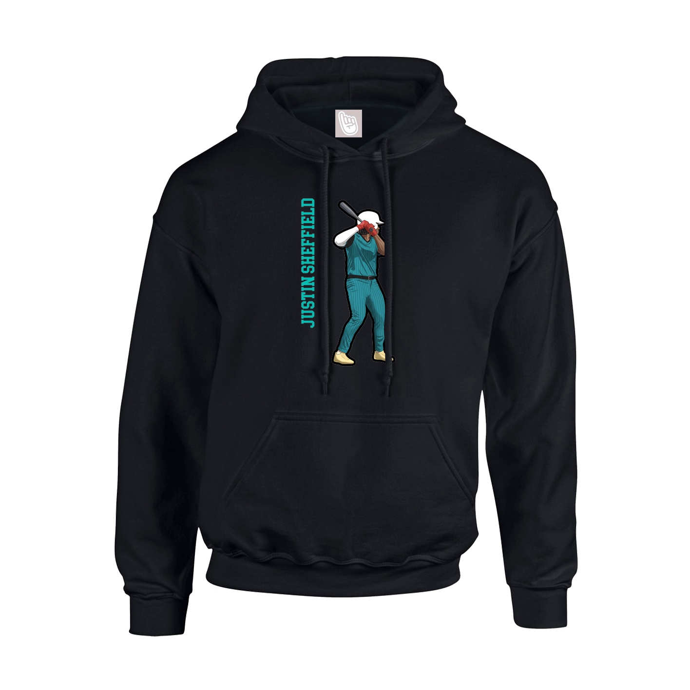 Hoodie — Name Vertical in Black