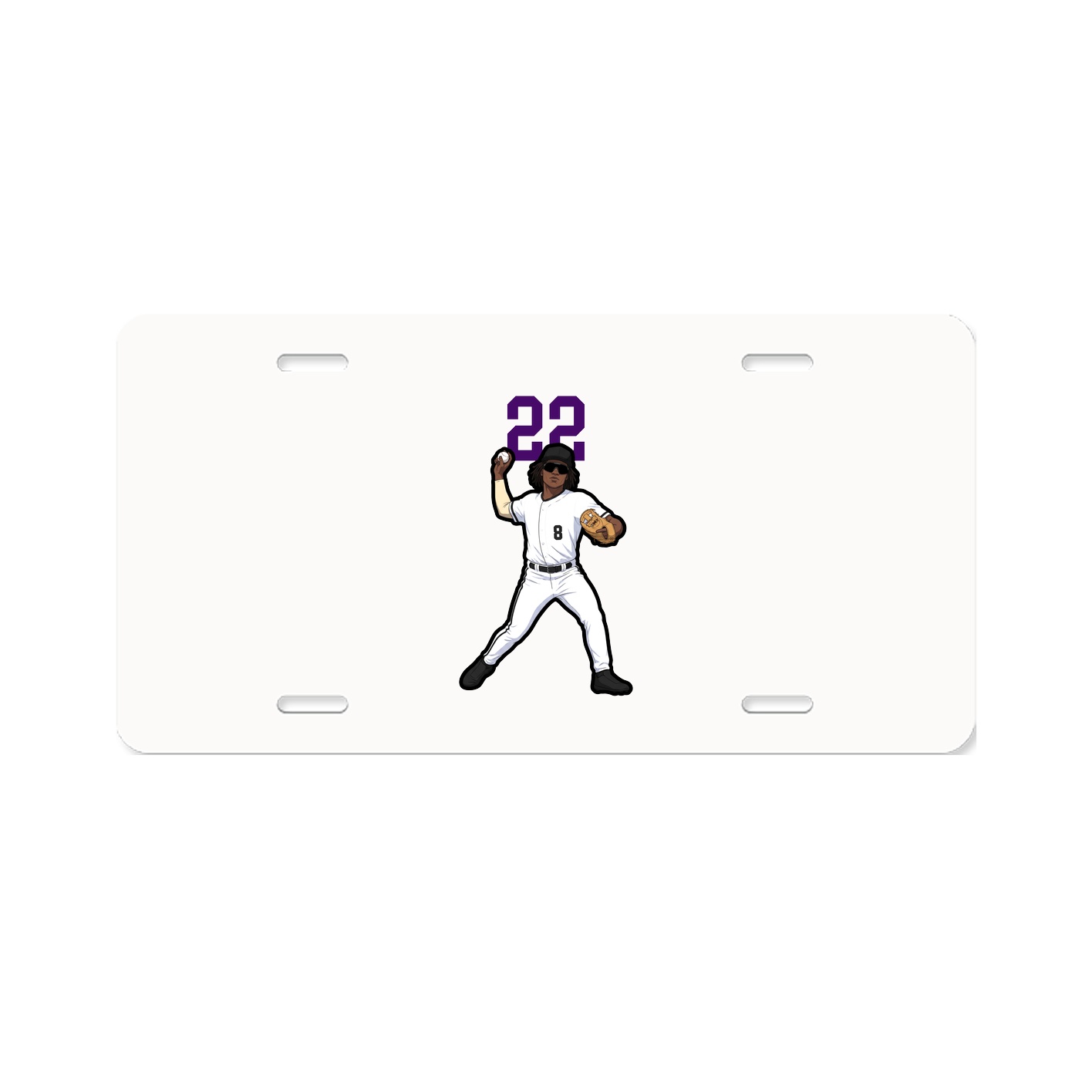 License Plate — Number Top in Classic