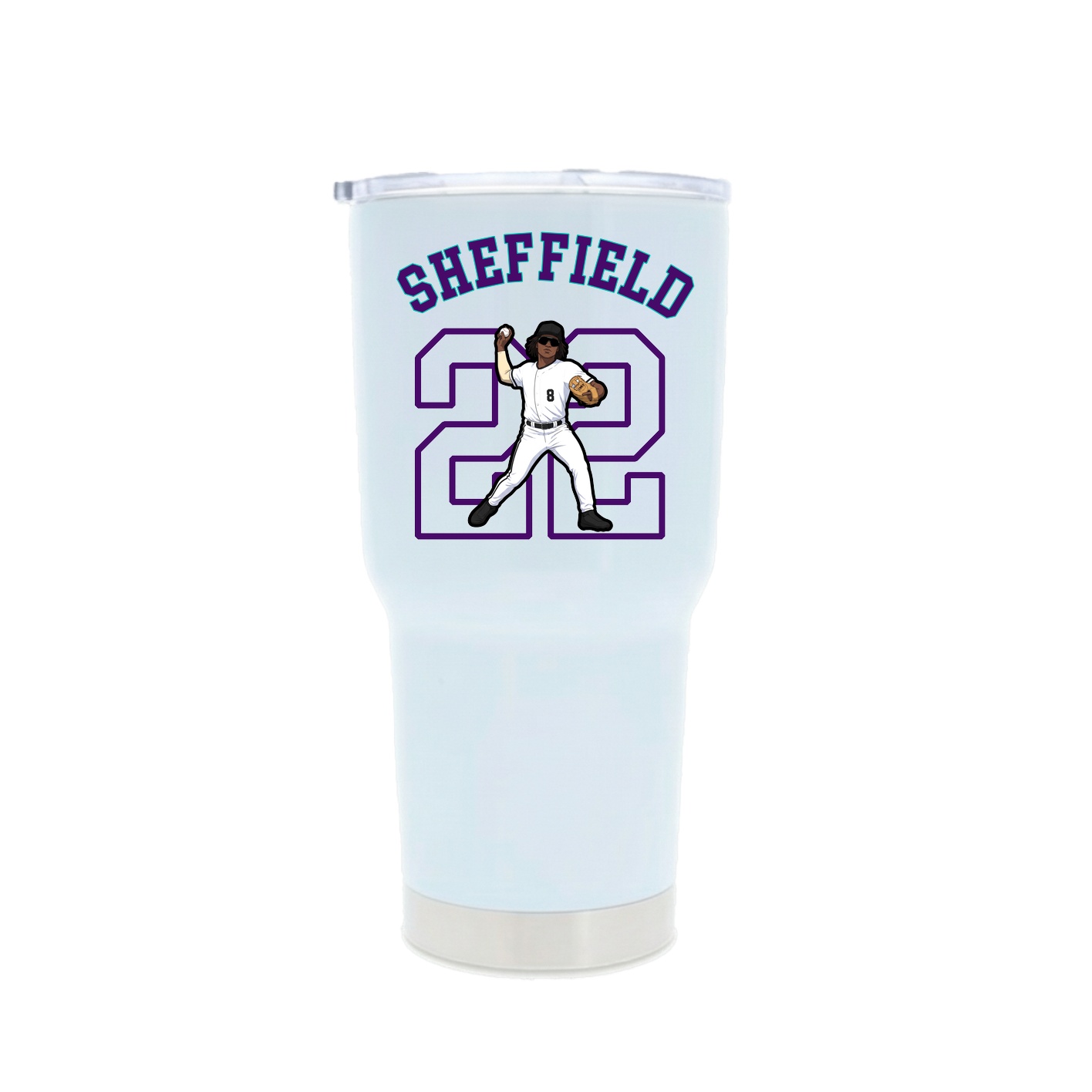 30oz Stainless Steel Tumbler — Shirsey Arch in White