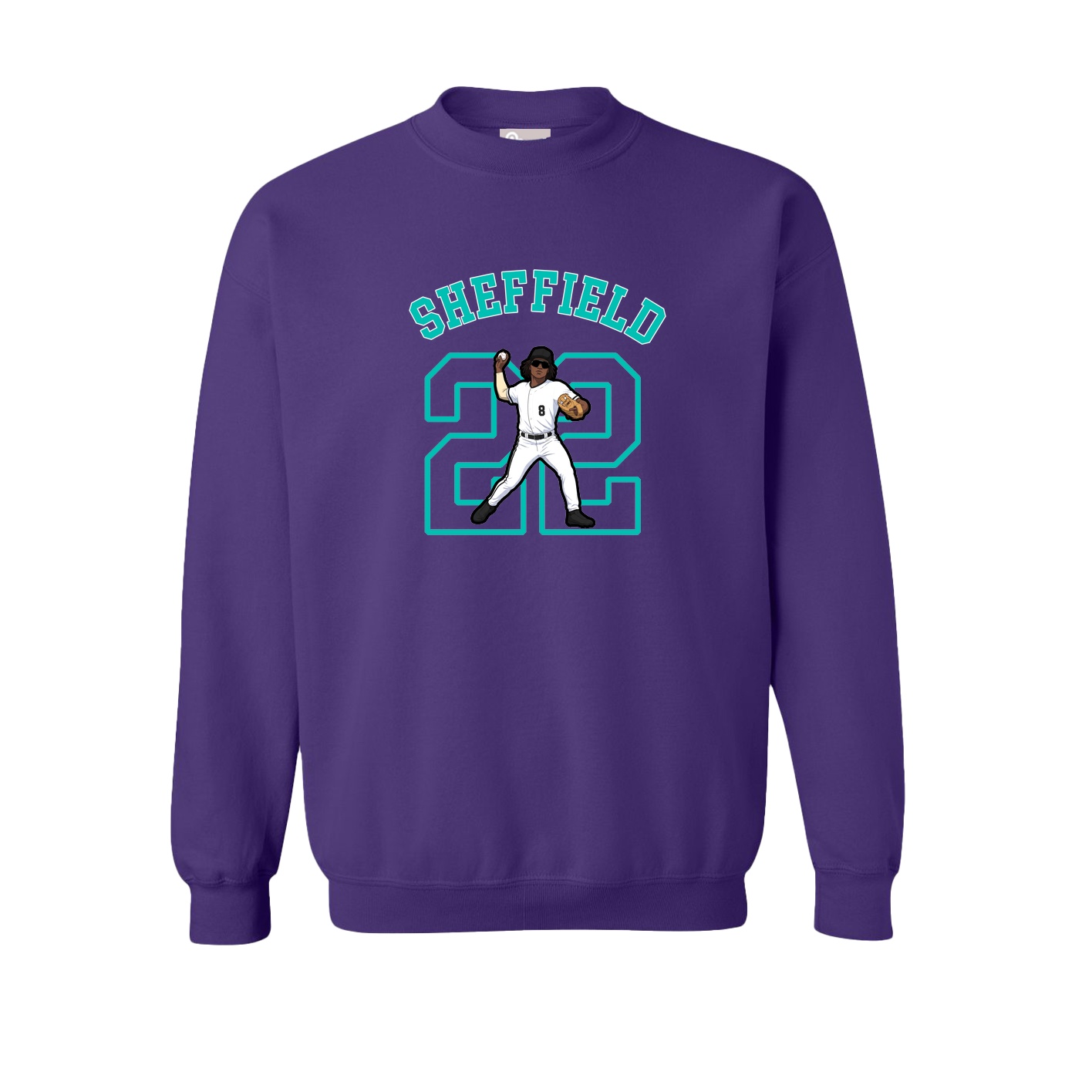 Fleece Crew — Shirsey Arch in Purple